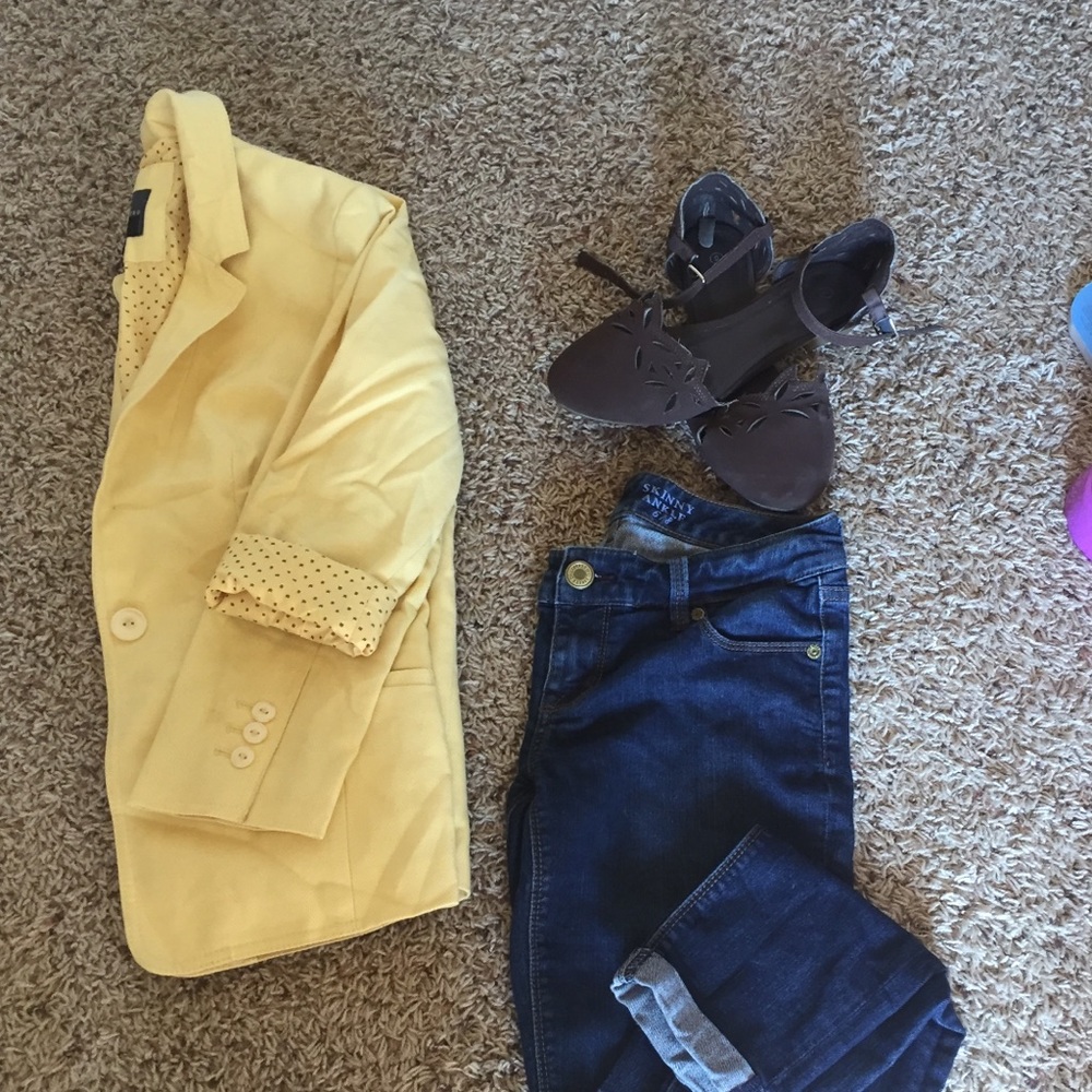 The Limited yellow blazer